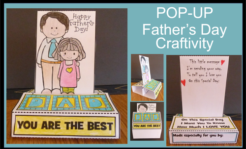Father's Day Craft - POP-UP Tie Box Card