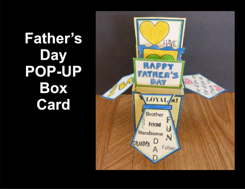 Father's Day Craft - POP-UP Tie Box Card