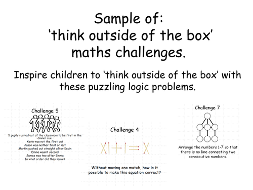 think outside of the box challenges