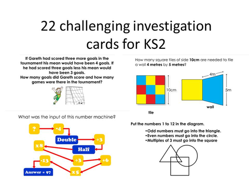 22 challenging maths problem cards ks2