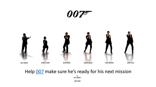 Year 9 density and pressure James Bond theme