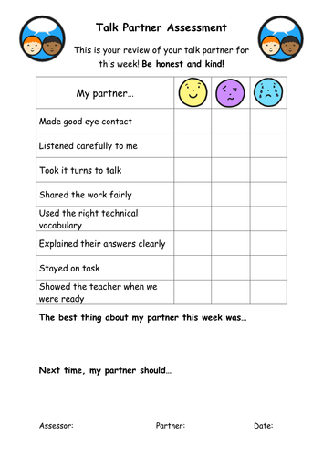 Talk Partner Peer Assessment