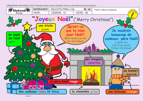 FRENCH-ALL ABOUT CHRISTMAS - FOR Y1/Y2- Christmas decorations/ Song/ Recipe/ Puppet theatre/Topics