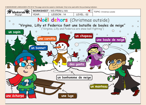 FRENCH - ALL ABOUT CHRISTMAS - Y4-Y5: Christmas decorations/ Song/ Recipe/ Cultural facts/ Quiz/ 