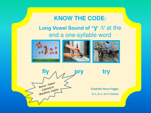 Know the Code: Y sounds like /i/