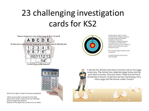23 ks2 maths investigations