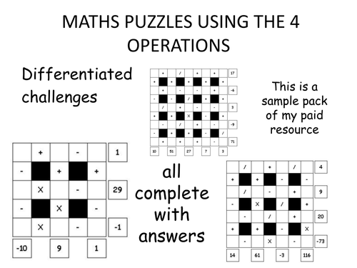 maths puzzles - tricky!