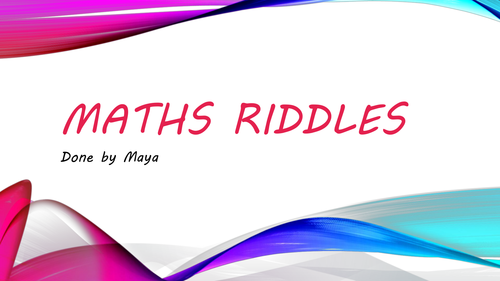 maths riddles | Teaching Resources