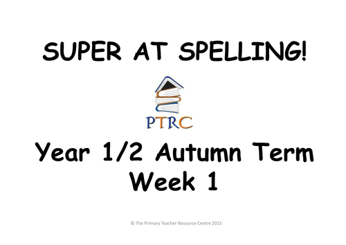 Year 1/2 SATs Super at Spelling - Autumn Term Pack
