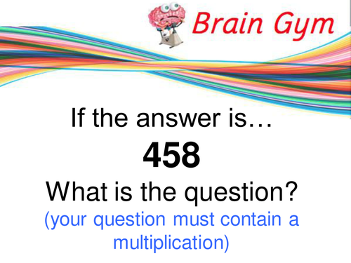 Brain Gym PowerPoint - Morning Activities KS2