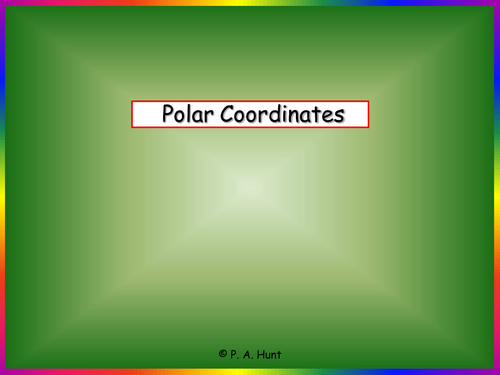 Polar Coordinates 1