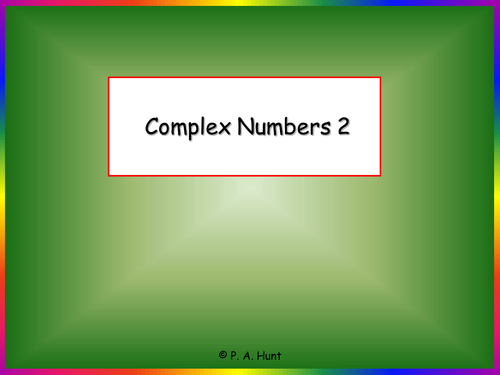 Complex Numbers 2