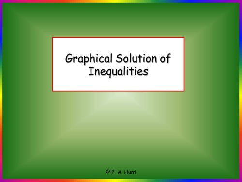 Graphical Solution of Inequalities