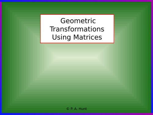 Matrix Transformations (A-Level Further Maths)