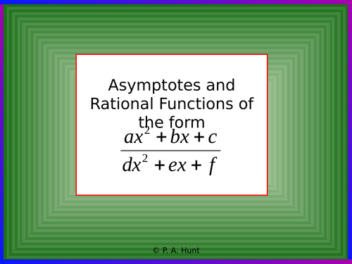 More Asymptotes and Rational Functions (A-Level Further Maths)