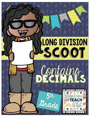 Long Division with Decimals SCOOT - 5th Grade Division Game
