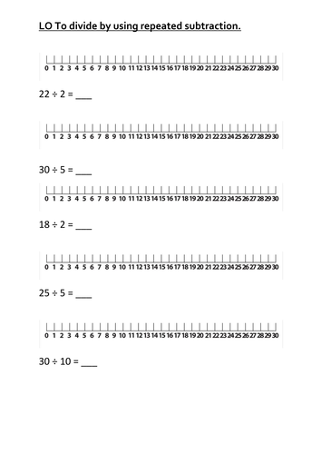 dividing using repeated subtraction by swisskate