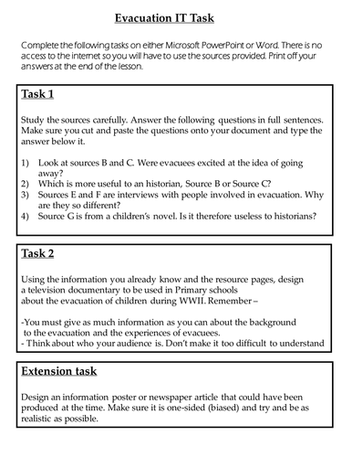 Evacuation Computing Task