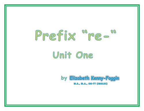 Know the Code: Prefix re- & Writing Using Conjunctions