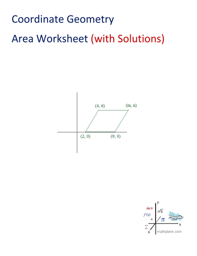 Coordinate Geometry Area Worksheet