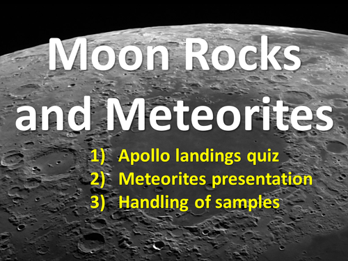 Apollo landings and meteorites lesson used with the "Borrow the Moon" free STFC meteorites