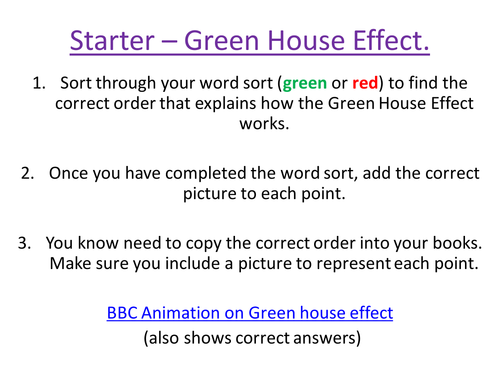 Climate Change - Human Factors - NEW AQA 2016 SPEC