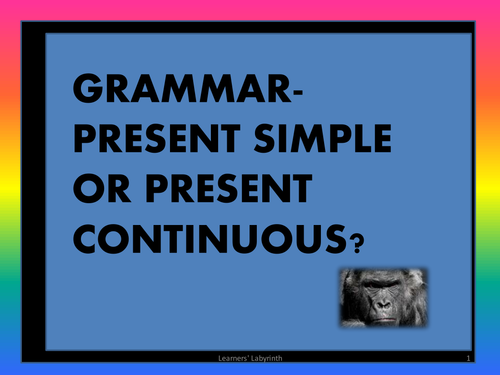 Grammar- Present Simple or Present Continuous ?