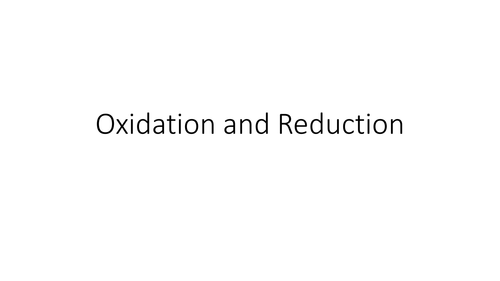 Redox reactions