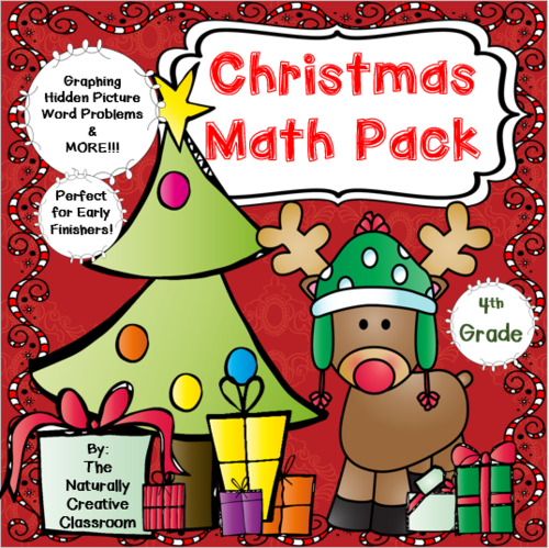 Christmas Math Pack for 4th Grade