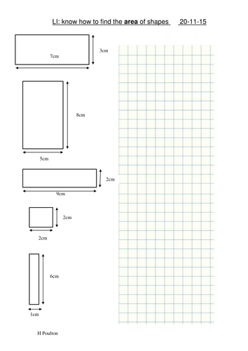 finding the area of rectangles and compound shapes 4 way differentiated worksheets