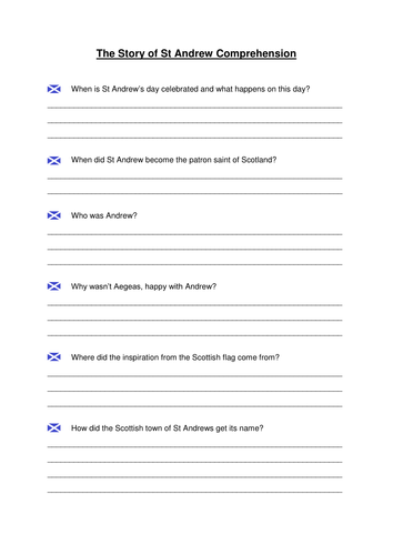 St Andrew's Day Activity Pack KS1/KS2