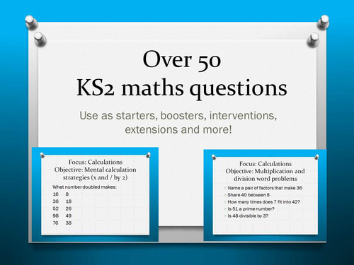 over 50 ks2 maths questions new curriculum