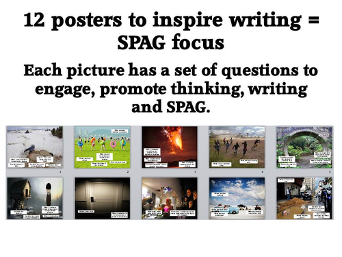 12 SPAG focus writing prompts