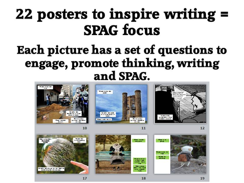 22 SPAG focus writing prompts