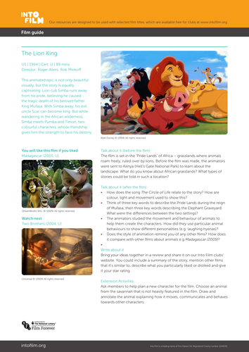 The Lion King Film Guide 