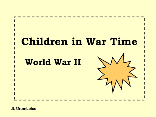 World War 2 . Children in wartime Britain