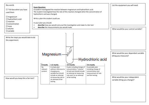 QWC Writing Frame with picture prompt - Planning and Investigation