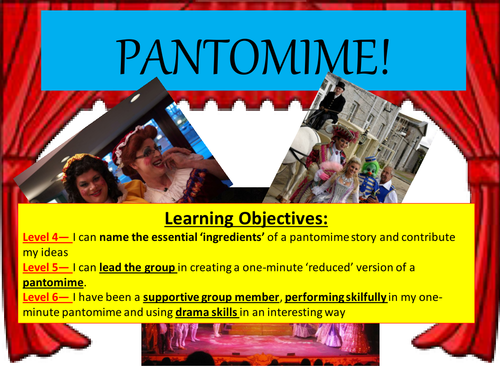 PANTOMIME! Lesson 1 | Teaching Resources