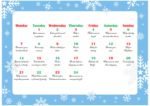 Christmas Kindness Calendar