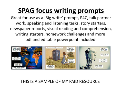 SPAG focus writing prompts