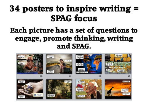 34 SPAG focus writing prompts