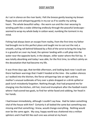 Year 6 Reading Comprehension - Fishing, loss, emotion by Year 6 Reading Comprehension - Fishing, loss, emotion by