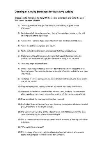 how to close a narrative essay