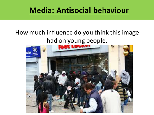 Media- Antisocial Behaviour | Teaching Resources