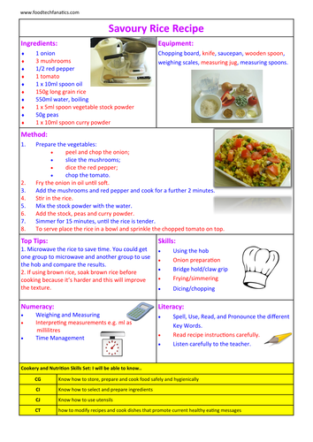 Part 2: Revamped Licence To Cook Recipes | Teaching Resources