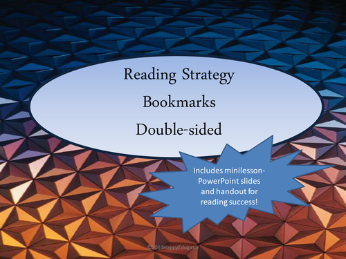 Reading Strategies -Bookmark and Powerpoint
