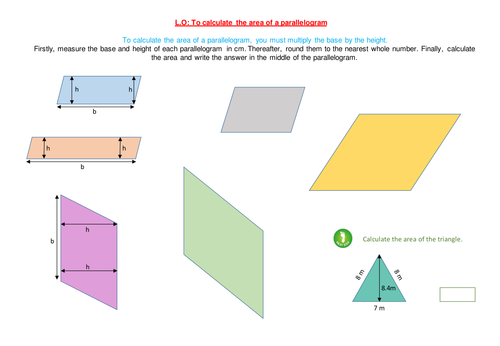 Area of parallelograms