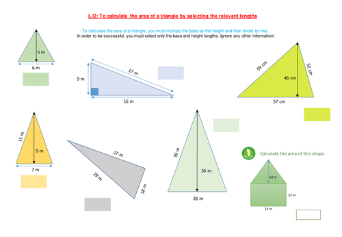 Area of triangles | Teaching Resources