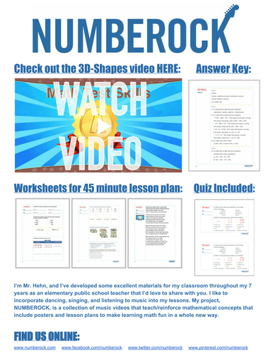 Math Test Skills: Cloze, Music Video, Worksheets, & Quiz 