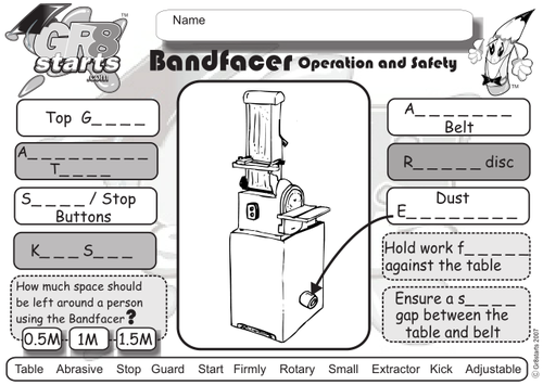 Health and Safety Starters for Design and Technology includes AfL